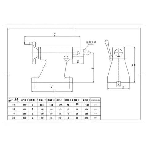 Technical drawing of Top Shelf Cnc Indexing Head Tail Top, dimensions and design specifications for heavy duty machining.