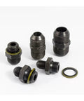 Real Heavy Duty Carbon Steel Metric Hydraulic Fittings From M10 To M20 Sized Up For High Pressure Rig Work And Auto Repair Jobs Providing Super Leak Proof Sealing So Stuff Never Falls Apart So all three sizes