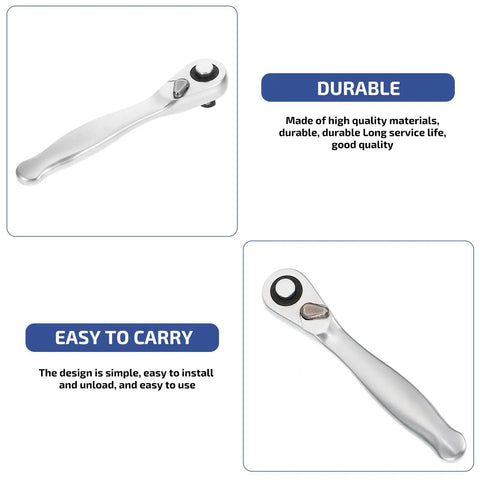 Quarter Inch Ratchet Socket Wrench With Quick Grip For Easy Bolt Fastening And Smooth Auto Repair Work This Nifty Spanner Yields Heavy Duty Torque Plus Slim Fit Ideal For Backyard Builders On Daily Tune Ups Or Garage Fixes, showing durable design and ergonomic handle.