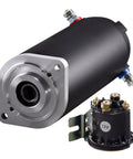Heavy Duty Tough As Nails Hydraulic Pump Motor For Unidirectional RV Leveling Power Units With 12V DC Operation Includes 150A Solenoid Relay Four Terminal Switch Compatible With 179327 045179327 414850