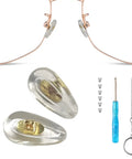 Soft Silicone Eyeglasses Nose Pads With Air Cushion For Ultra All Day Comfort No Slip 6 Pairs Screw In Metal Core Nose Pads Repair Kit
