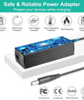 24V CPAP power adapter for ResMed AirSense 10, black rectangular brick with blue circuit pattern and attached DC power cord