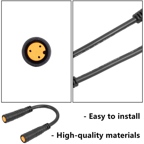 Three Pin E Bike Throttle Connectors For Thumb Throttle Cable Waterproof Sensor Cable Kit Compatible With Motor Controllers Female To Female And Male To Male Options Durable Easy Install High Quality Wiring