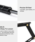 Close-up of Heavy Duty Steel Bed Lift Mechanism For Storage Beds Supports 176 To 264 Lbs, features oil seal and stable joints.