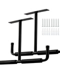 Overhead Garage Storage Hooks Rack Ceiling Mounted Heavy Duty Utility Hangers For Ladder Hose Pipe Lumber And Other Bulky Items 2 Pack Black