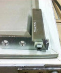 Close-up of Stainless Steel 304 Refrigerator and Freezer Door Hinge with Auto Rebound Cam Rise Design for Self Closing.