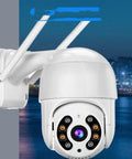Watch Your Back 270 Degree PTZ Security Camera 1080P HD with night vision mounted outdoors by a waterfront.