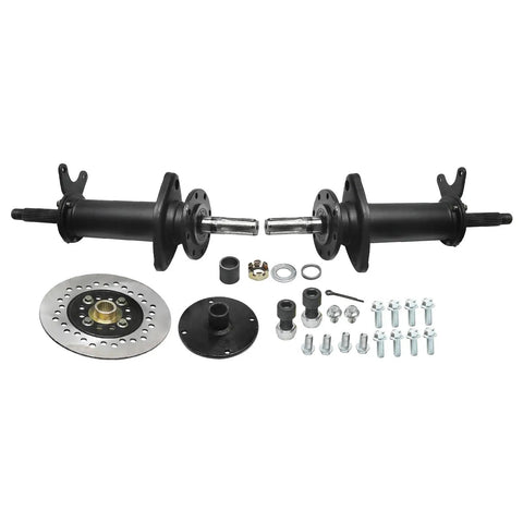 Pump Up Your Build With This Bad Boy Brushless Electric Motor 2500W 60V 5000RPM And 32 Inch Differential Rear Axle Complete Carrier Kit parts including axle and hardware.