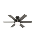 Indoor Ceiling Fan With LED Light In Rustic Bronze Finish, 44 Inch Blade Span, Multi-Speed Reversible Motor, Modern Design