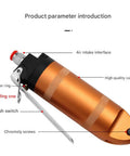 Heavy Duty No Brainer Pneumatic Wire Terminal Crimper For Electrical Connectors, close-up of air intake interface and alloy body.