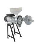 Side view of 3000W Wet And Dry Electric Grain Mill With Funnel 110V Grinder, showing open grinder compartment.
