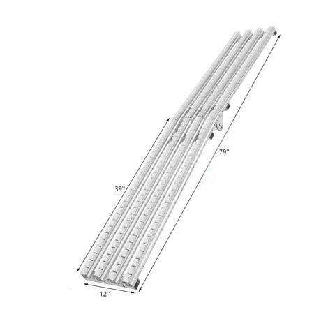 Foldable Gravity Conveyor 79 Inches Wide With Four Row Wheels Light Duty Unpowered Roller Table For Warehouse Unloading And Logistics Shipment displayed at 39x12 inches.