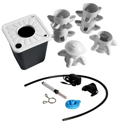 Vertical Hydroponic Tower Garden With 30 Pods And Auto Watering Timer Indoor Smart Garden With Movable Reservoir components