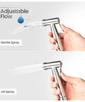 Bidet Sprayer for Toilet and Cloth Diaper Washer Handheld Toilet Sprayer Easy 10 Minute Installation with adjustable spray