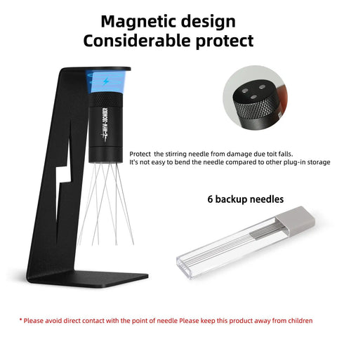 Espresso Distribution Tool With Magnetic Stand And Adjustable 0.4mm Stainless Needles For Even Extraction Break Clumps