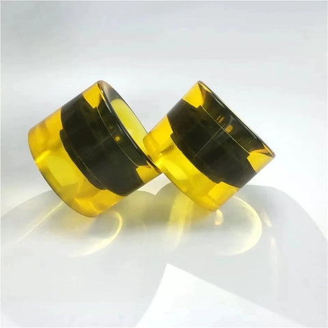 60mm 78A Yellow Transparent Cruiser Skateboard Wheels Set For Electric Boards And Scooters, Durable PU Replacements