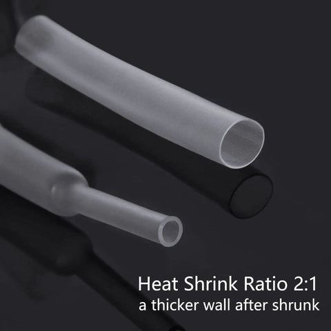Clear Heat Shrink Tubing Kit For DIY Projects, 324 Pieces, Six Sizes 1.5mm 2.5mm 3mm 5mm 6mm 10mm, Transparent Insulation For Easy Visual Inspection