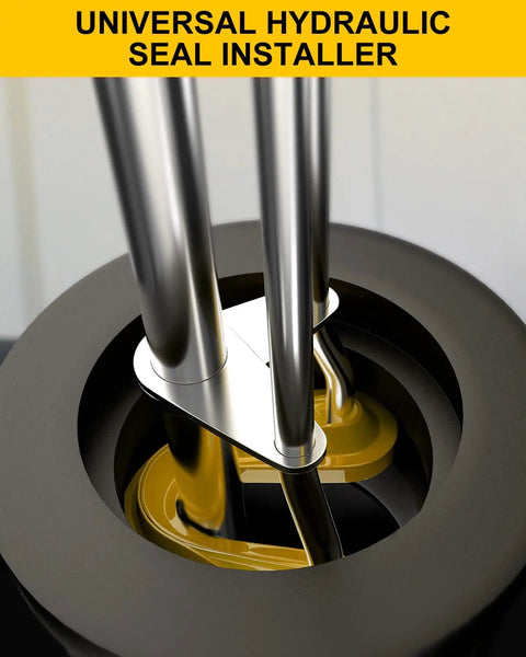 Hydraulic Seal Installation Tools Set Pro Grade 3 Piece Upgrade Kit For Piston And Cylinder Seals close-up in action