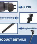 Heavy Duty Coolant Liquid Level Sensor For 2018 2019 2020 2021 Freightliner Cascadia product details with 2 pin connector.