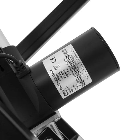 Close-up of built tough electric scissor lift table hydraulic pump, essential for smooth operation, part of heavy-duty steel construction.