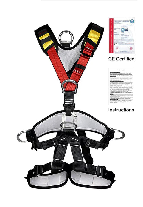 Climbing Safety Belt For Outdoor Tree Climbing, Adjustable Quick-Dry Nylon Harness With Sturdy D-Rings, high-tension stitching, 300 kg capacity