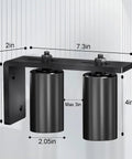 4 Inch Gate Roller Guide With L Bracket Universal Adjustable Heavy Duty Sliding Gate Rollers For Farm Or Home Gates Durable Steel Bracket And Easy Install Sliding Door Hardware 2 Pack, illustrated dimensions of rollers and bracket in side view