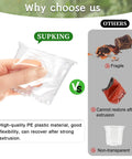 Comparison of flexible clear nursery pots with other materials, showing hand holding a clear pot for easy transplanting seedlings and cuttings.