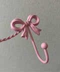 Kickass Heavy Duty Wall Mounted Coat Hook Bulletproof Metal Clothes Hanger pink wall hook with bow decor detail