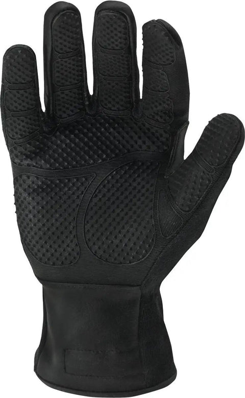 Heatworx Heavy Duty Heat Resistant Gloves With Silicone Palm, Kevlar Liner And Shell, Rated To 600°F, Black, front view