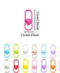 Super Vibrant Sixty Piece Zinc Alloy Keychain Clips With Swivel Lobster Claw Clasps including colorful 32mm clips for bag charms.