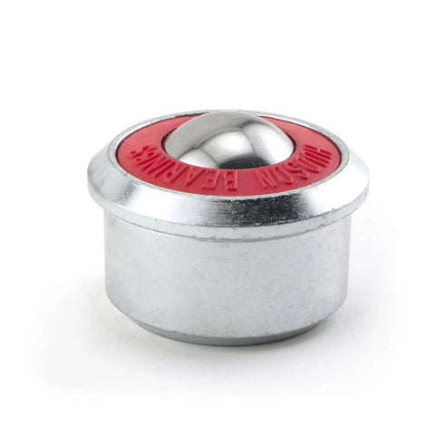 Heavy Duty Carbon Steel Ball Transfer Unit Measuring One Inch Three Sixteenths Built Tough For Smooth Warehouse Moving And No Sweat Production Line Adjustments Across Industrial Shop Floors