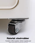 Close-up of Heavy Duty Brown Rubber Swivel Casters Making Heavy Furniture Movements No Sweat gliding smoothly on steel base.