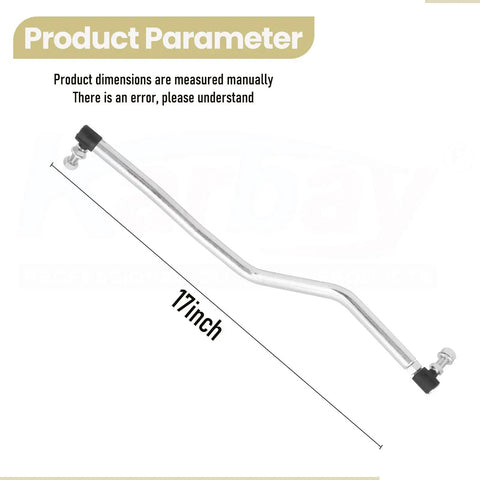 Beefed Up Adjustable Left And Right Steering Drag Link Set For Lawn Tractors 532194740 532194741 Compatible With Craftsman Husqvarna Jonsered Easy Install And Durable Performance, 17-inch steel link
