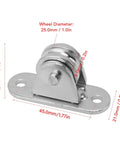 Heavy Duty Rock Solid Stainless Steel Silent Cable Pulley Wheel Block With 176 Lb Load Capacity For 6mm Rope, fixed mount dimensions