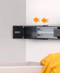 Heavy Duty Rear Mount Brackets For Soft Close Cabinet Drawer Slides 20 Pack Black Metal Replacement Parts installed