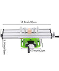 Top view of 12.2 Inch Milling Machine Worktable All In One With Precision Adjustable Multifunction Drill Vise Fixture showing dimensions.