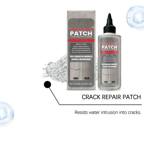 Super Durable Knockout Performance Concrete Crack Filler Waterproof Sealant That Sets Quick And Moves With The Shifts To Block Rain And Ice For Any Weekend Warrior Project in 100ml bottle with packaging.