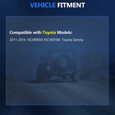 Compatible models 2011-2016 Toyota Sienna NCV69055 NCV69184, relevant to Beefy CV Axle Joint Replacement For Toyota Sienna 2011 2016 FWD Front