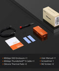 Straight Up Blazing Fast M.2 NVMe SSD Enclosure Built For Power Crews Who Want Zero Lag Data Transfers, items with tools and cables laid out.