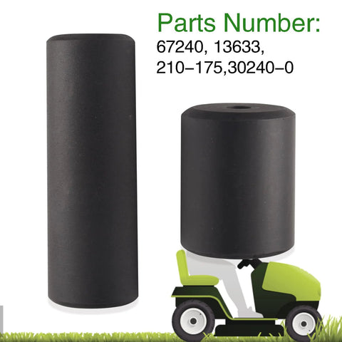 Deck Wheel Roller Caster Kit With Two 67240 And Two 30240-0 Rollers For Lawn Mowers, black rollers with part numbers 67240, 13633, 210-175, 30240-0