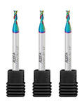 Three Two Flute Tungsten Carbide Micro End Mills Set For Aluminum And Copper Alloys DLC Coated Square End Mills For CNC Milling Bits