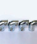 4 Pack 1/2 Inch Galvanized Pipe Fittings 90 Degree Elbows Malleable Iron Slip On Connection For DIY Pipe Furniture Frames And Garden Projects Built To Last.