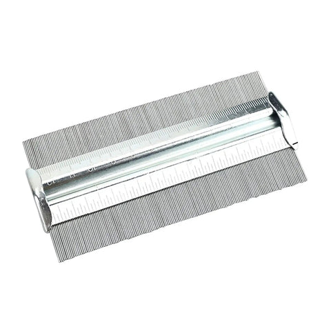 Kickass Metal Contour Gauge Nailing Any Shape Instantly For Quick Profiling And Fast Pattern Duplication Totally Hassle Free For Woodworking Tile Floors And Trim Work Steel Pin Gauges Straight Up Built To Last, 6-inch steel profile tool.