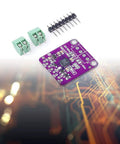 MAX31865 PT100 And PT1000 RTD Temperature Sensor Amplifier Board with connectors on circuit background