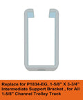 Heavy Duty Intermediate Support Hanger Bracket For 1-5/8 Inch Strut Channel, Hot Dip Galvanized Steel, front view