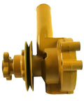 Heavy Duty Water Pump For Komatsu Engines 2D94 3D94 4D94 Model Direct Swap Replacement 6144-61-1110 6144-61-1400 6144-61-1401 6144-61-1402 side view with yellow finish.