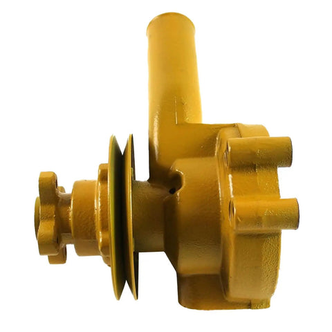 Heavy Duty Water Pump For Komatsu Engines 2D94 3D94 4D94 Model Direct Swap Replacement 6144-61-1110 6144-61-1400 6144-61-1401 6144-61-1402 side view with yellow finish.