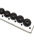 5 Pack Steel Pinion Gears 48P 3.175mm Shaft Set 23T 24T 25T 26T 27T For 1/8 Inch RC Motors Hardened Steel Durable Pinions with tools