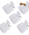 Clear Queen Bee Cage Catcher Clip Set For Beekeeping Tools, 5 transparent plastic and metal clips with bees