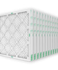 20x25x2 Inches MERV 8 Pleated HVAC Air Filter For Furnace And AC Systems Easy Fit Blocks Dust Pollen Mold Spores Pet Dander And Debris Without Slowing Airflow Case Of 12
